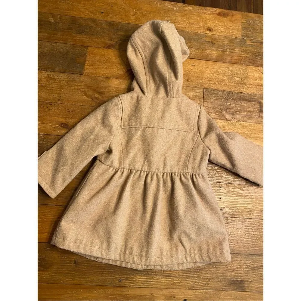Baby GAP 18-24 months wool coat jacket tan pea coat girls